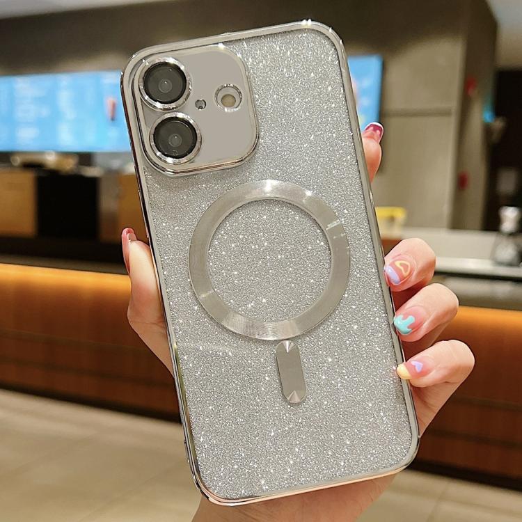 글리터 전기 도금 MagSafe TPU 휴대폰 케이스, 아이폰 17e / 16e용, 아이폰 17 프로 맥스용, 아이폰 17 프로용, 아이폰 17용, 아이폰 에어용, 아이폰 16 프로 맥스용