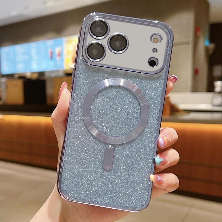 글리터 전기 도금 MagSafe TPU 휴대폰 케이스, 아이폰 17e / 16e용, 아이폰 17 프로 맥스용, 아이폰 17 프로용, 아이폰 17용, 아이폰 에어용, 아이폰 16 프로 맥스용
