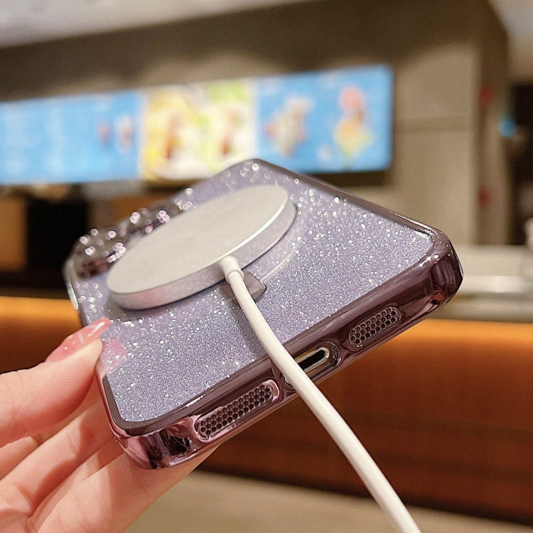 글리터 전기 도금 MagSafe TPU 폰 케이스, 아이폰 16 프로용, 아이폰 16 플러스용, 아이폰 16용, 아이폰 15 프로 맥스용, 아이폰 15 프로용, 아이폰 15 플러스용
