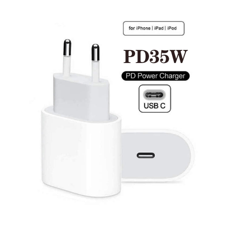 PD35W USB-C / 타입-C 포트 충전기 1m 타입-C to 타입-C 데이터 케이블 포함, EU 플러그, EU 플러그 + 타입-C 케이블