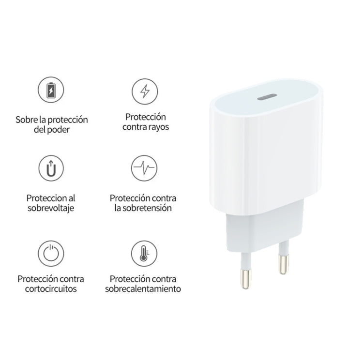 PD35W USB-C / 타입-C 포트 충전기 1m 타입-C to 타입-C 데이터 케이블 포함, EU 플러그, EU 플러그 + 타입-C 케이블