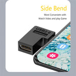 Type-C 여성용에서 마이크로 USB 남성용 어댑터 데이터 충전 전송, Type-C 여성용에서 마이크로 남성용 U자형 뒤, Type-C 여성용에서 마이크로 남성용 U자형 앞, Type-C 여성용에서 마이크로 남성용 오른쪽 굽힘, Type-C 여성용에서 마이크로 남성용 왼쪽 굽힘