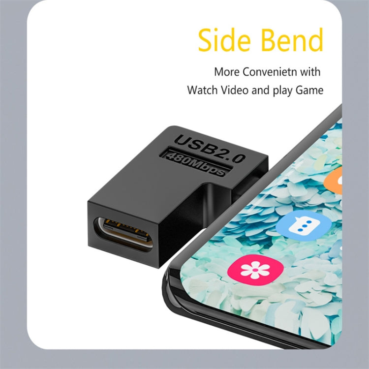 Type-C 여성용에서 마이크로 USB 남성용 어댑터 데이터 충전 전송, Type-C 여성용에서 마이크로 남성용 U자형 뒤, Type-C 여성용에서 마이크로 남성용 U자형 앞, Type-C 여성용에서 마이크로 남성용 오른쪽 굽힘, Type-C 여성용에서 마이크로 남성용 왼쪽 굽힘