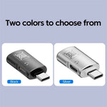 JS-109 USB-C / 타입-C to 타입-C + USB 3.0 컨버터 OTG 어댑터 디지털 헤드셋 및 U-디스크용, 타입-C to 타입-C + USB