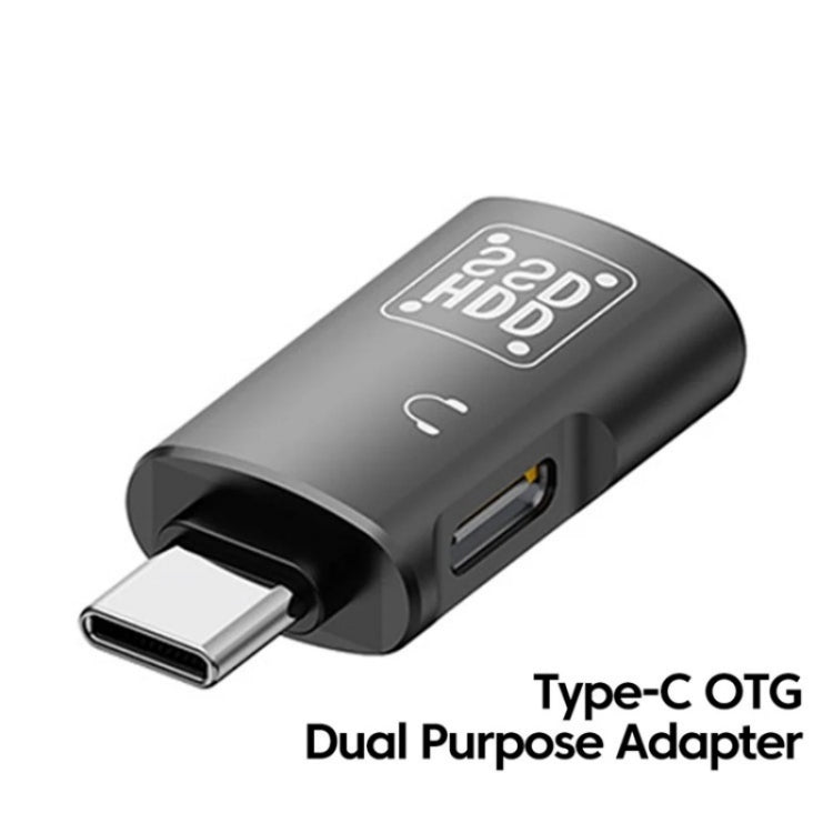 JS-109 USB-C / 타입-C to 타입-C + USB 3.0 컨버터 OTG 어댑터 디지털 헤드셋 및 U-디스크용, 타입-C to 타입-C + USB