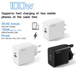 USB 67W / Type-C PD 33W Super fast Charging Full Protocol Mobile Phone Charger, EU Plug, EU Plug