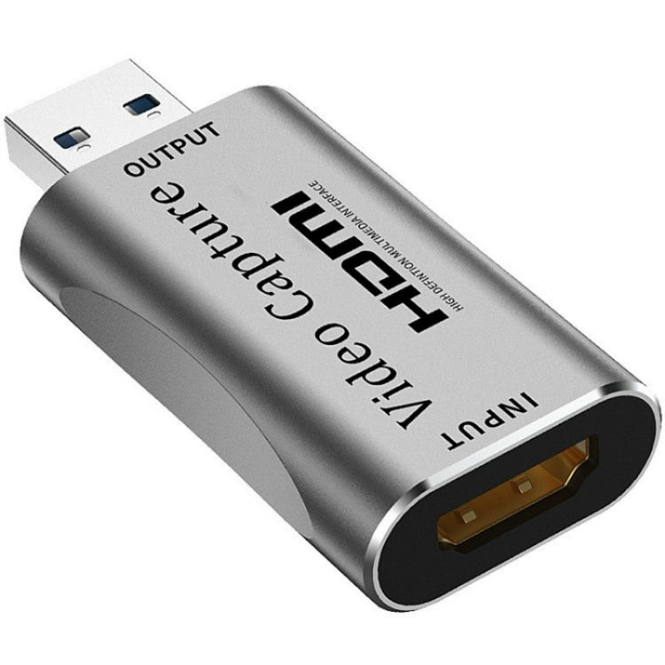 C30 게임 라이브 스트리밍용 알루미늄 합금 USB 수 커넥터 to HDMI 암 커넥터 HD 비디오 캡처 카드, C30
