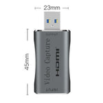 C30 게임 라이브 스트리밍용 알루미늄 합금 USB 수 커넥터 to HDMI 암 커넥터 HD 비디오 캡처 카드, C30