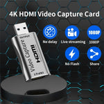 C30 게임 라이브 스트리밍용 알루미늄 합금 USB 수 커넥터 to HDMI 암 커넥터 HD 비디오 캡처 카드, C30