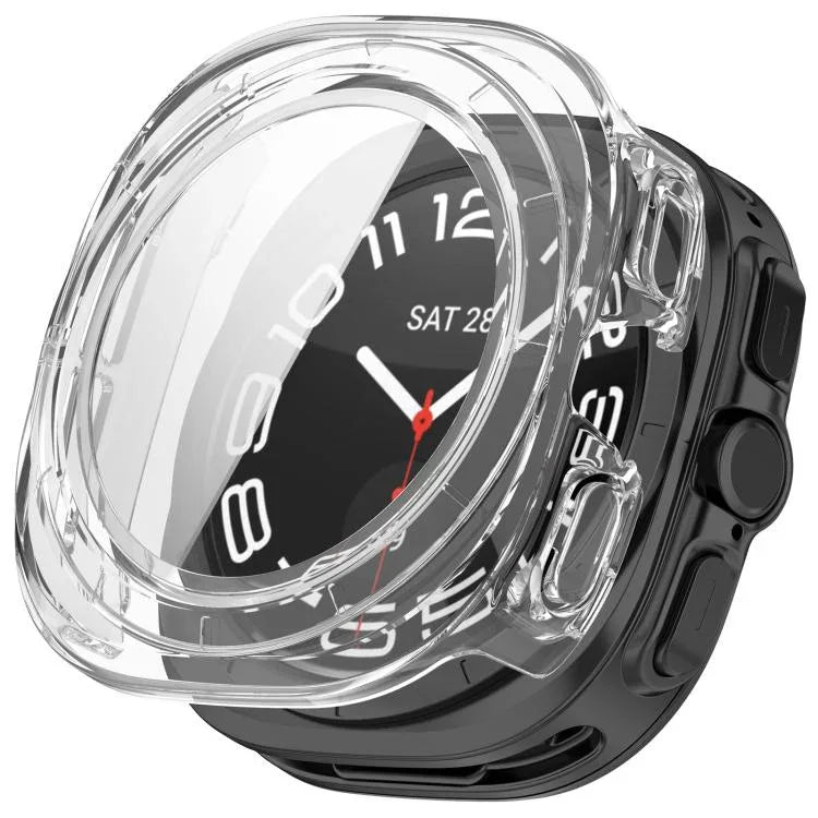 강화 필름 일체형 방수 PC 시계 보호 커버, 삼성 갤럭시 워치 울트라 47mm / 울트라 2025용, 삼성 갤럭시 워치 7 44mm용, 삼성 갤럭시 워치 7 40mm용