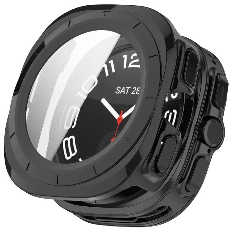강화 필름 일체형 방수 PC 시계 보호 커버, 삼성 갤럭시 워치 울트라 47mm / 울트라 2025용, 삼성 갤럭시 워치 7 44mm용, 삼성 갤럭시 워치 7 40mm용