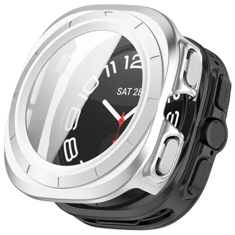 강화 필름 일체형 방수 PC 시계 보호 커버, 삼성 갤럭시 워치 울트라 47mm / 울트라 2025용, 삼성 갤럭시 워치 7 44mm용, 삼성 갤럭시 워치 7 40mm용