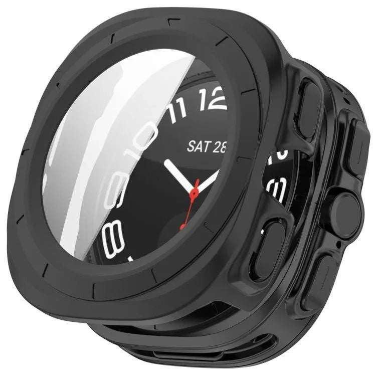 강화 필름 일체형 방수 PC 시계 보호 커버, 삼성 갤럭시 워치 울트라 47mm / 울트라 2025용, 삼성 갤럭시 워치 7 44mm용, 삼성 갤럭시 워치 7 40mm용