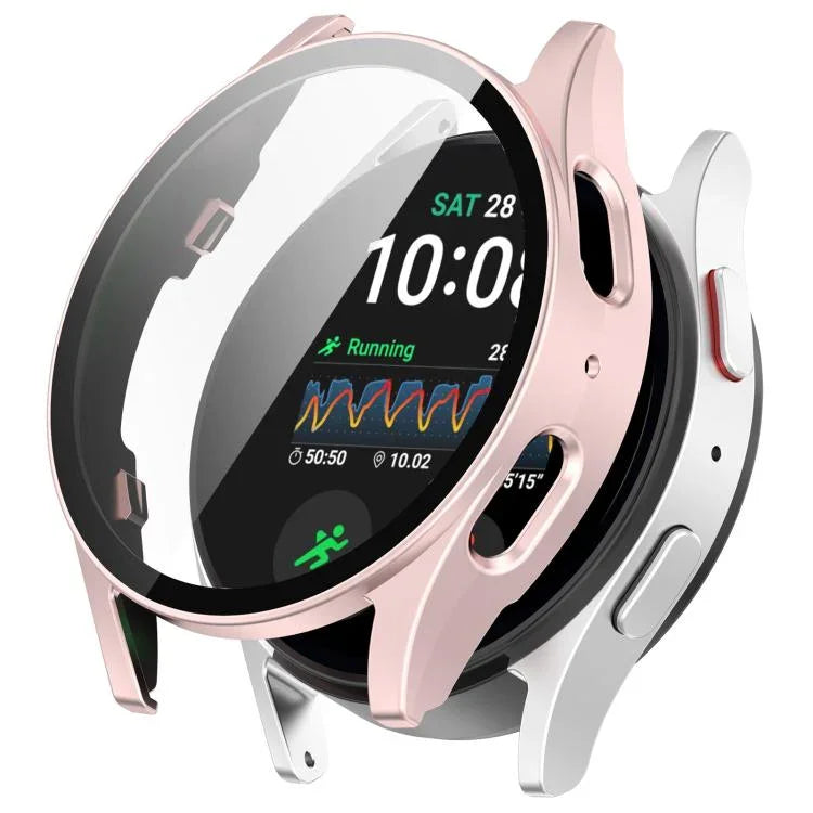 강화 필름 일체형 방수 PC 시계 보호 커버, 삼성 갤럭시 워치 울트라 47mm / 울트라 2025용, 삼성 갤럭시 워치 7 44mm용, 삼성 갤럭시 워치 7 40mm용