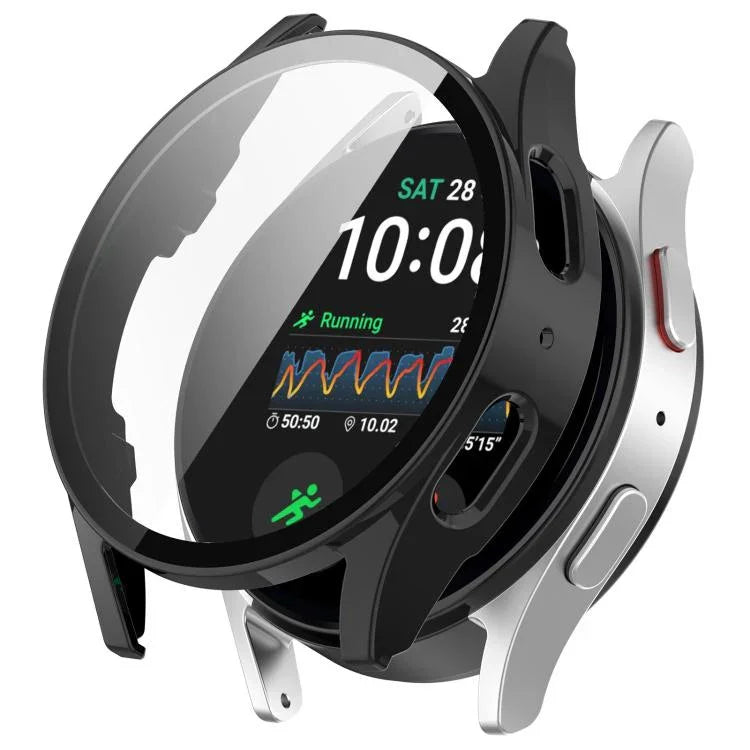 강화 필름 일체형 방수 PC 시계 보호 커버, 삼성 갤럭시 워치 울트라 47mm / 울트라 2025용, 삼성 갤럭시 워치 7 44mm용, 삼성 갤럭시 워치 7 40mm용