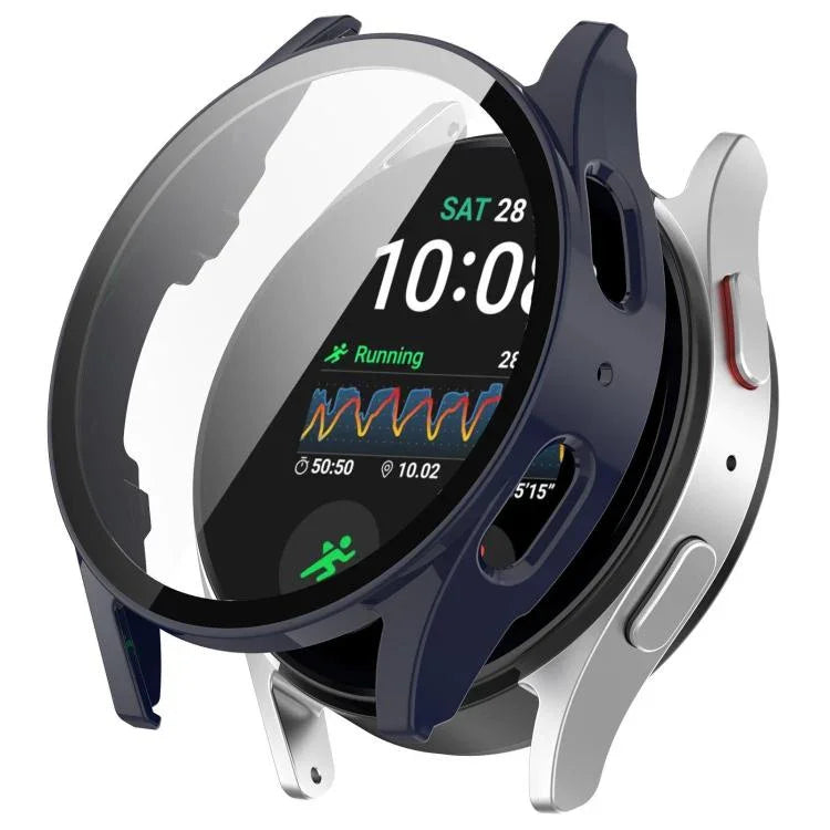 강화 필름 일체형 방수 PC 시계 보호 커버, 삼성 갤럭시 워치 울트라 47mm / 울트라 2025용, 삼성 갤럭시 워치 7 44mm용, 삼성 갤럭시 워치 7 40mm용