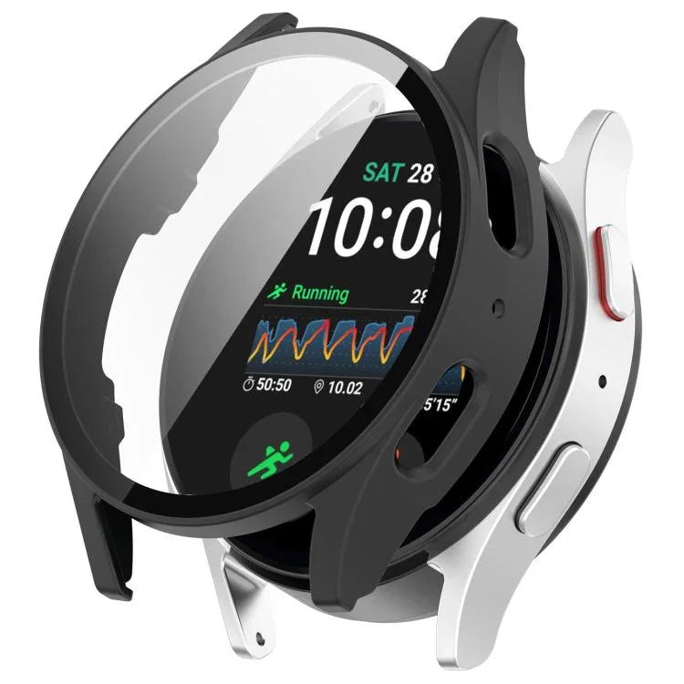 강화 필름 일체형 방수 PC 시계 보호 커버, 삼성 갤럭시 워치 울트라 47mm / 울트라 2025용, 삼성 갤럭시 워치 7 44mm용, 삼성 갤럭시 워치 7 40mm용