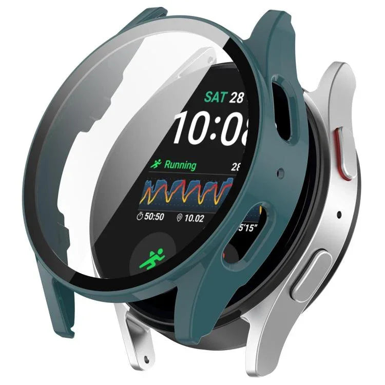 강화 필름 일체형 방수 PC 시계 보호 커버, 삼성 갤럭시 워치 울트라 47mm / 울트라 2025용, 삼성 갤럭시 워치 7 44mm용, 삼성 갤럭시 워치 7 40mm용