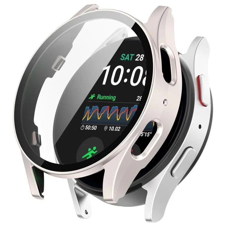 강화 필름 일체형 방수 PC 시계 보호 커버, 삼성 갤럭시 워치 울트라 47mm / 울트라 2025용, 삼성 갤럭시 워치 7 44mm용, 삼성 갤럭시 워치 7 40mm용