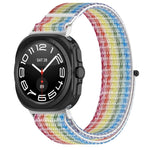 For Galaxy Watch Ultra2 2026 / 2025 / 1 2024 Loop Nylon Hook and Loop Fastener Watch Band, Black, Blue Ocean, Rainbow, Seashell Color, Sea Blue, Gray Blue, Khaki Yellow, Dark Blue, Lime