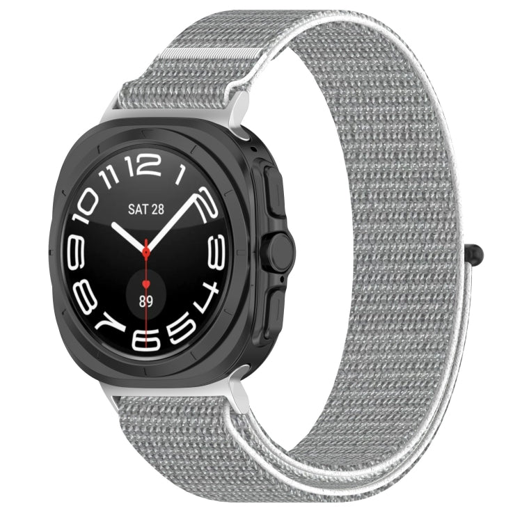 For Galaxy Watch Ultra2 2026 / 2025 / 1 2024 Loop Nylon Hook and Loop Fastener Watch Band, Black, Blue Ocean, Rainbow, Seashell Color, Sea Blue, Gray Blue, Khaki Yellow, Dark Blue, Lime
