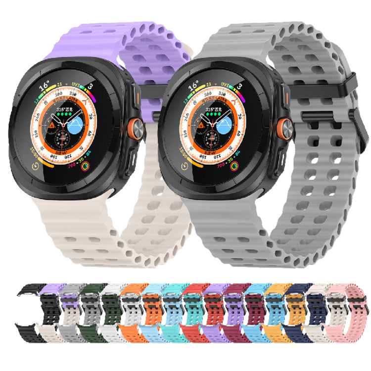 삼성 갤럭시 워치 울트라 47mm / 울트라 2025용 오션 더블 로우 홀 실리콘 시계줄