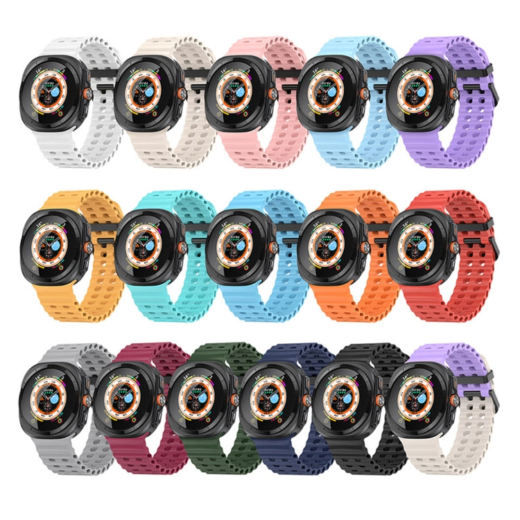 삼성 갤럭시 워치 울트라 47mm / 울트라 2025용 오션 더블 로우 홀 실리콘 시계줄