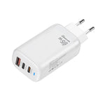 TE-65W GaN PD65W 듀얼 USB-C+USB-A 노트북 / 태블릿 어댑터, EU 플러그, EU 플러그