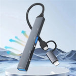 ADS-805 8핀 + Type-C에서 USB-C 데이터 + USB 2.0 / 3.0 + SD / TF 카드 리더 허브 확장 변환기, ADS-805