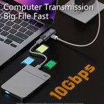 USB-C / 타입-C 수 to 듀얼 타입-C 암 USB3.2/10Gbps OTG 컨버터 PD100W 충전 어댑터, 듀얼 타입-C