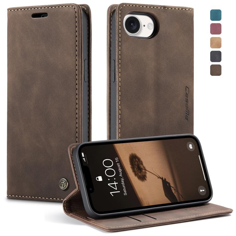 CaseMe 013 다기능 가로 플립 가죽 휴대폰 케이스, iPhone 17e / 16e용, iPhone 17 Pro Max용, iPhone 17 Pro용, iPhone 17용, iPhone Air용, iPhone 16 Pro Max용, iPhone 16 Pro용, iPhone 16 Plus용, iPhone 16용