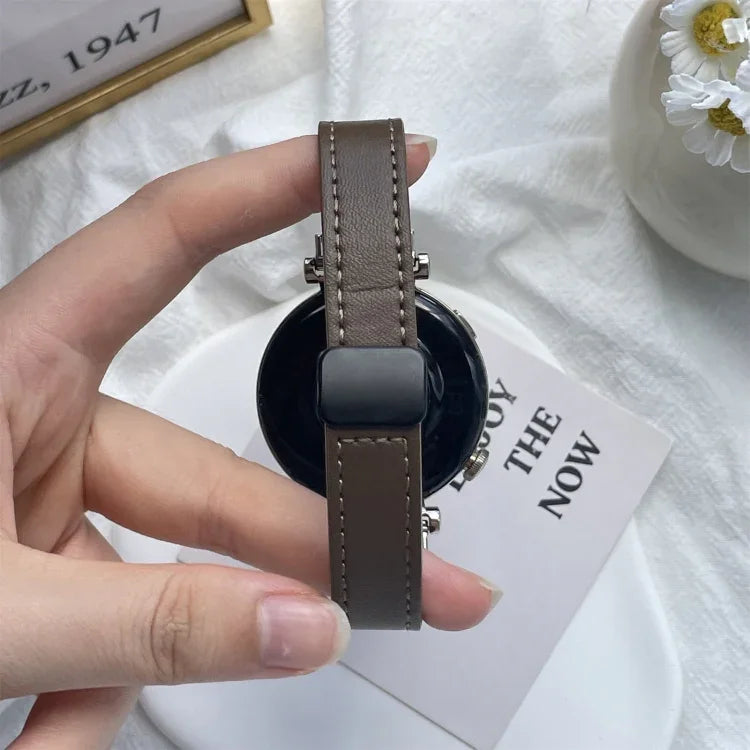 슬림 마그네틱 버클 20mm 마이크로화이버 가죽 시계줄, 삼성 갤럭시 워치 4 40 / 44mm용, 삼성 갤럭시 워치 4 클래식 42 / 46mm용