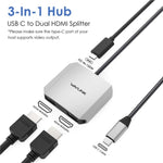WAVLINK UHP510 Pro 87W PD 충전 USB C에서 듀얼 HD 변환기 4K 60Hz 모니터 어댑터