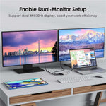 WAVLINK UHP510 Pro 87W PD 충전 USB C에서 듀얼 HD 변환기 4K 60Hz 모니터 어댑터