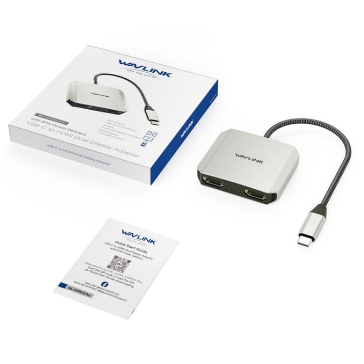 WAVLINK UHP510 Pro 87W PD 충전 USB C에서 듀얼 HD 변환기 4K 60Hz 모니터 어댑터