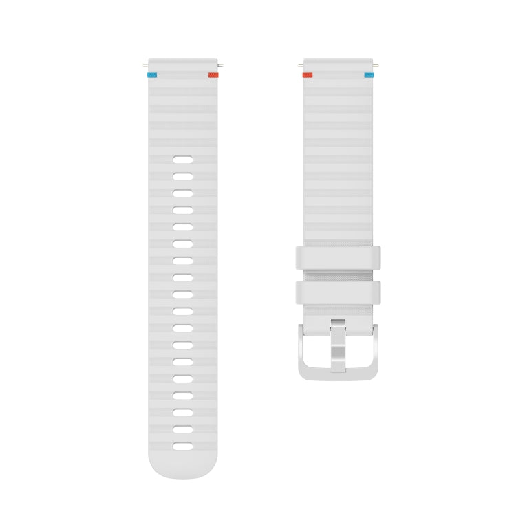 물결 무늬 점선 스티치 20mm 실리콘 시계 밴드, 삼성 갤럭시 기어 스포츠용, 삼성 갤럭시 워치 액티브 2용, 삼성 갤럭시 워치3 41mm용, 삼성 갤럭시 워치 액티브용