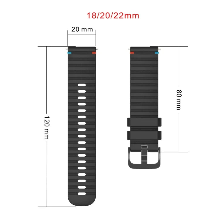 물결 무늬 점선 스티치 20mm 실리콘 시계줄, 삼성 갤럭시 워치 42mm용, 삼성 기어 S2 클래식용