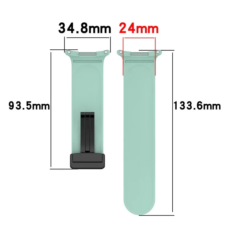 삼성 갤럭시 워치 울트라 47mm 그루브 스타일 접이식 자석 버클 실리콘 시계 밴드