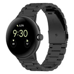 세 개 비즈 스테인리스 스틸 메탈 시계 밴드, Google Pixel Watch 4 / Watch 3 45mm용, Google Pixel Watch 4 / 3 / 2 / 1 41mm용