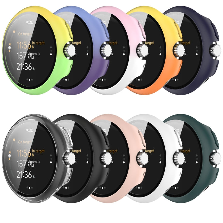 PC + Tempered Film Integrated Watch Protective Case, For Google Pixel Watch 3 45mm, For Google Pixel Watch 3 41mm