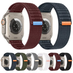 Sea Wave Nylon Hook and Loop Fastener Watch Band, For Apple Watch SE 2023 44mm, For Apple Watch SE 2023 40mm, For Apple Watch Ultra 2 49mm, For Apple Watch Series 9 45mm, For Apple Watch Series 9 41mm, For Apple Watch Ultra 49mm                        ...