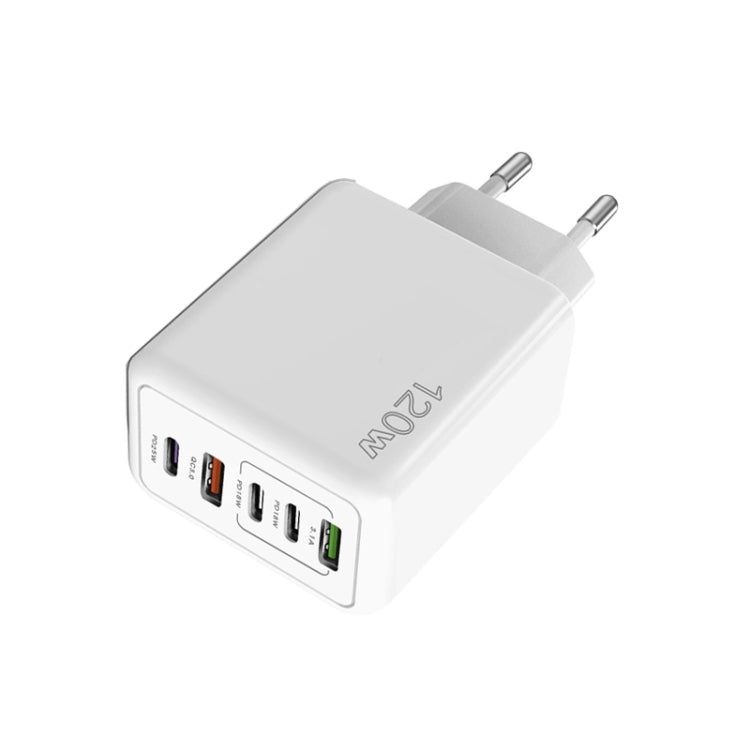 120W 3 PD 타입-C 듀얼 USB 다중 포트 휴대폰 충전기, EU 플러그, EU 플러그