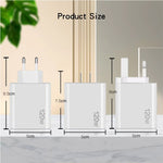 120W 3 PD 타입-C 듀얼 USB 다중 포트 휴대폰 충전기, EU 플러그, EU 플러그
