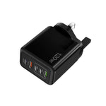 120W 3 PD 타입-C 듀얼 USB 다중 포트 휴대폰 충전기, UK 플러그, UK 플러그