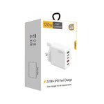 120W 3 PD 타입-C 듀얼 USB 다중 포트 휴대폰 충전기, UK 플러그, UK 플러그