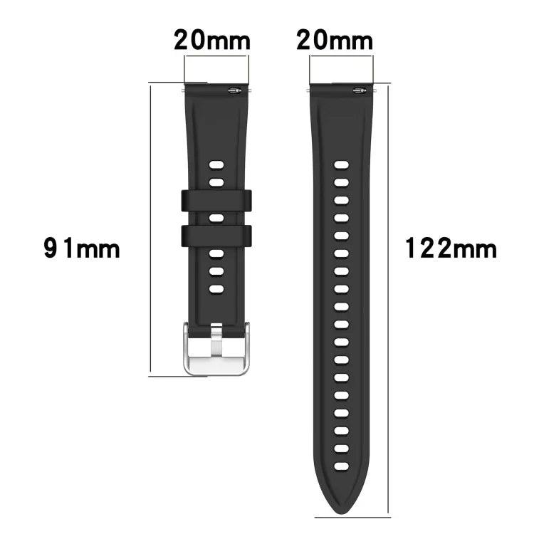 스트라이프 텍스처 실리콘 20mm 시계 밴드, 삼성 갤럭시 워치 액티브2 44mm용, 삼성 갤럭시 워치 액티브2 40mm용