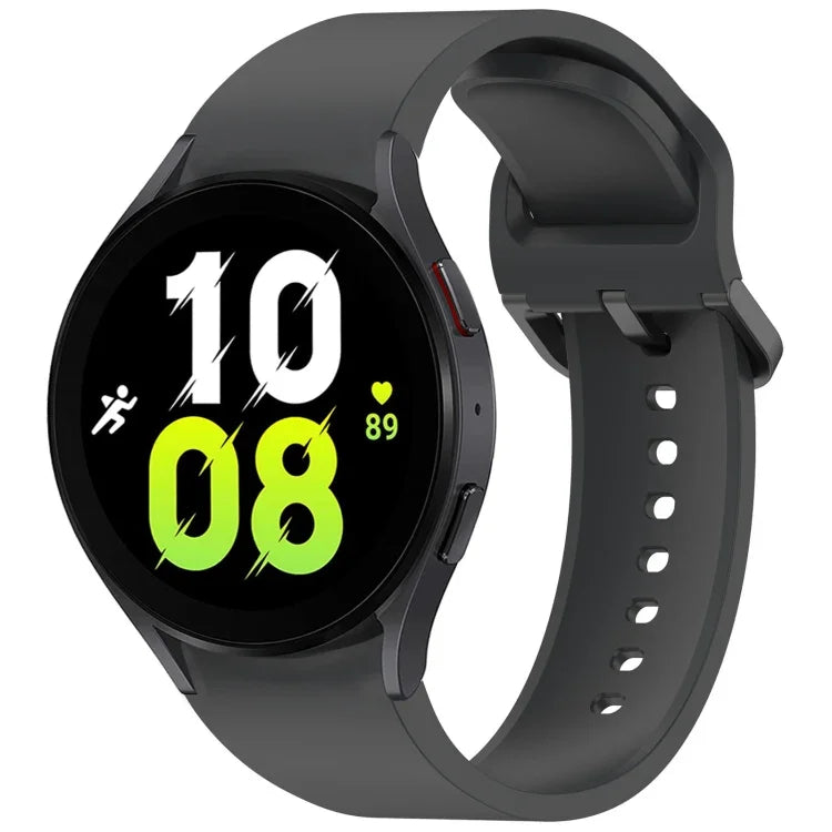 Solid Color Colorful Buckle Quick Release Silicone Watch Band, For Samsung Galaxy Watch 5 40 / 44mm, For Samsung Galaxy Watch 5 Pro, For Samsung Galaxy Watch 4 40 / 44mm, For Samsung Galaxy Watch 4 Classic 46 / 42mm