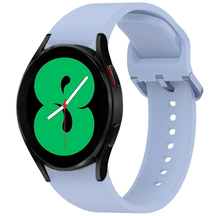 Solid Color Colorful Buckle Quick Release Silicone Watch Band, For Samsung Galaxy Watch 5 40 / 44mm, For Samsung Galaxy Watch 5 Pro, For Samsung Galaxy Watch 4 40 / 44mm, For Samsung Galaxy Watch 4 Classic 46 / 42mm