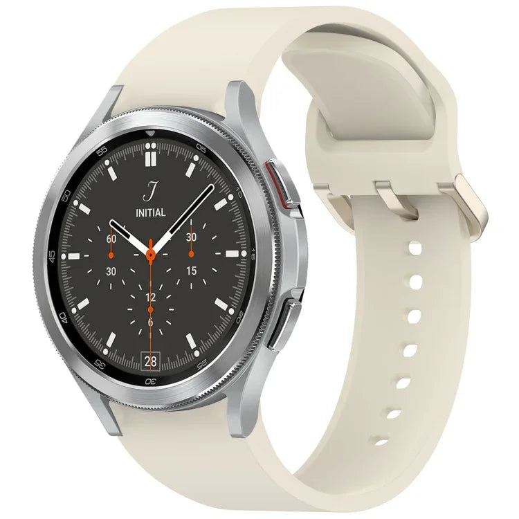 Solid Color Colorful Buckle Quick Release Silicone Watch Band, For Samsung Galaxy Watch 5 40 / 44mm, For Samsung Galaxy Watch 5 Pro, For Samsung Galaxy Watch 4 40 / 44mm, For Samsung Galaxy Watch 4 Classic 46 / 42mm