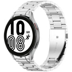 Three Beads Button Quick Release Metal Watch Band, For Samsung Galaxy Watch FE 40mm, For Samsung Galaxy Watch 7 40 / 44mm, For Samsung Galaxy Watch 6 Classic 43 / 47mm, For Samsung Galaxy Watch 6  40 / 44mm, For Samsung Galaxy Watch 5 40 / 44mm        ...